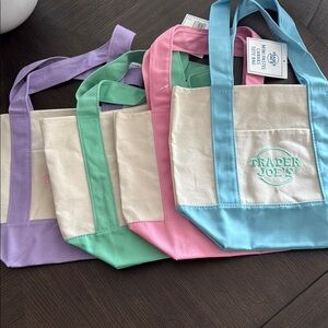 Canvas Tote Bag Set - Multicolor